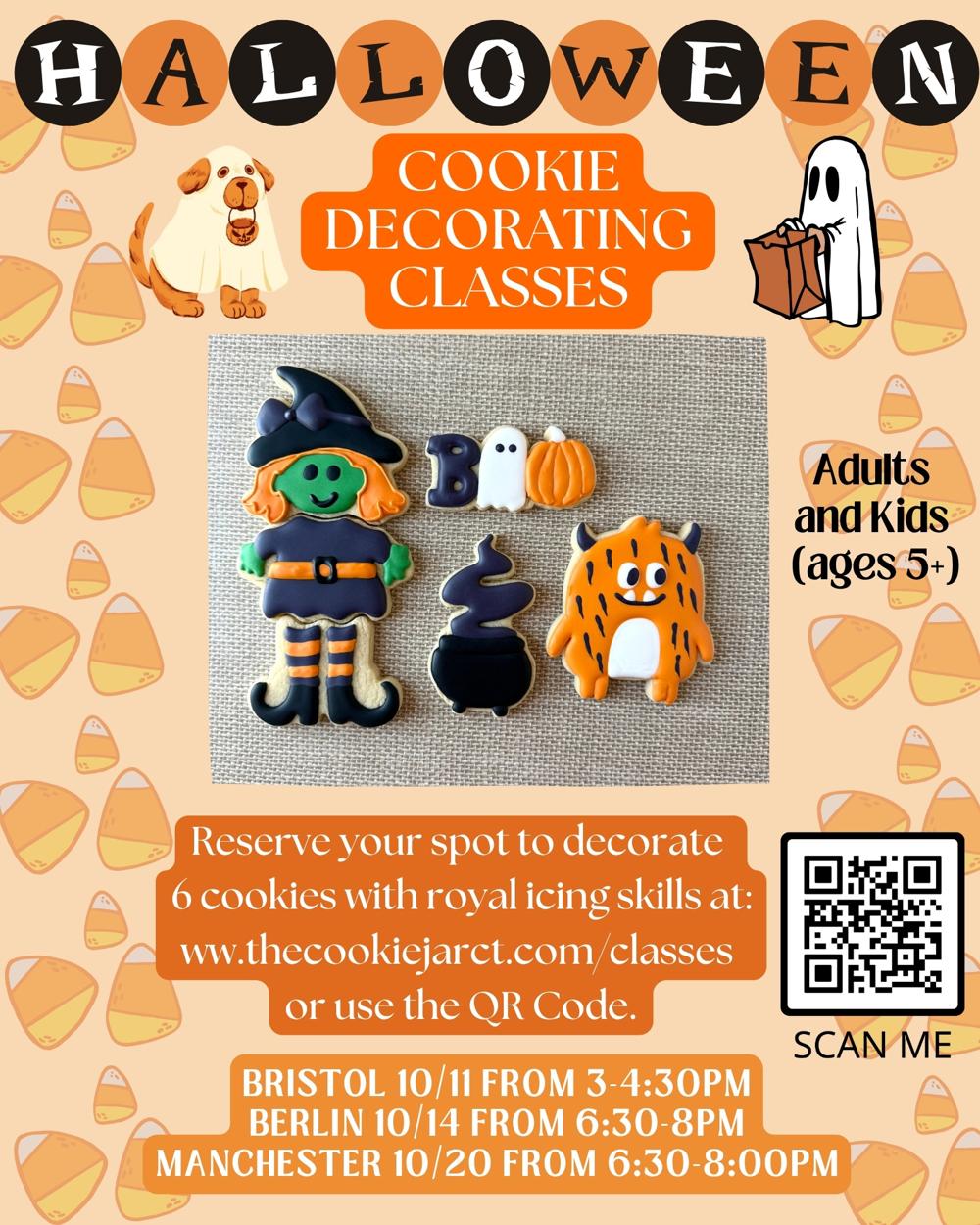 The Cookie Jar — Halloween Cookie Decorating Classes event flyer