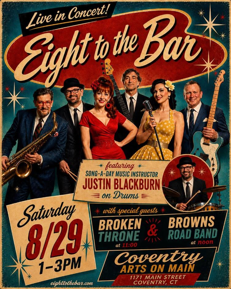 Eight to the Bar Live in Concert at Arts on Main event flyer