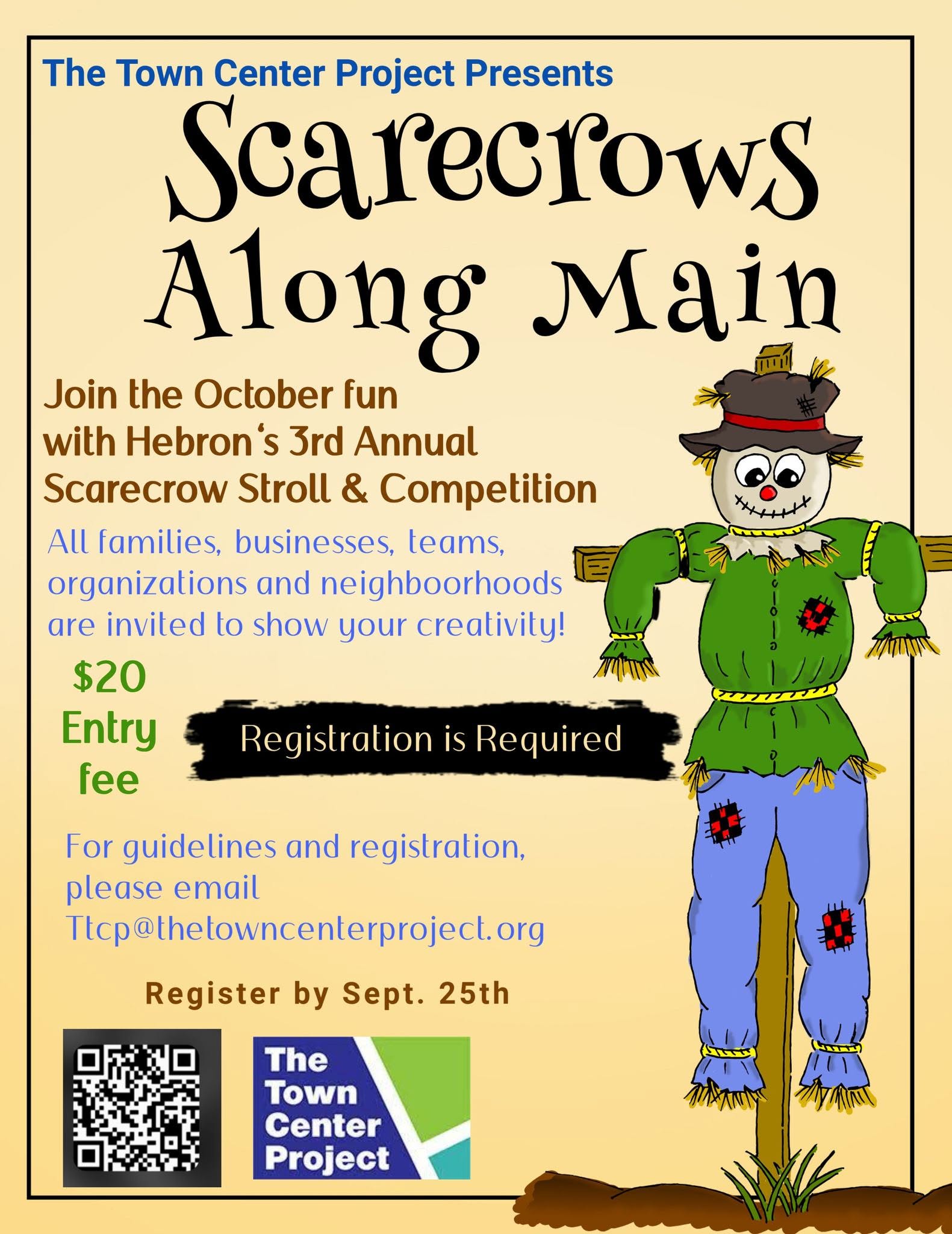 Scarecrows Along Main event flyer