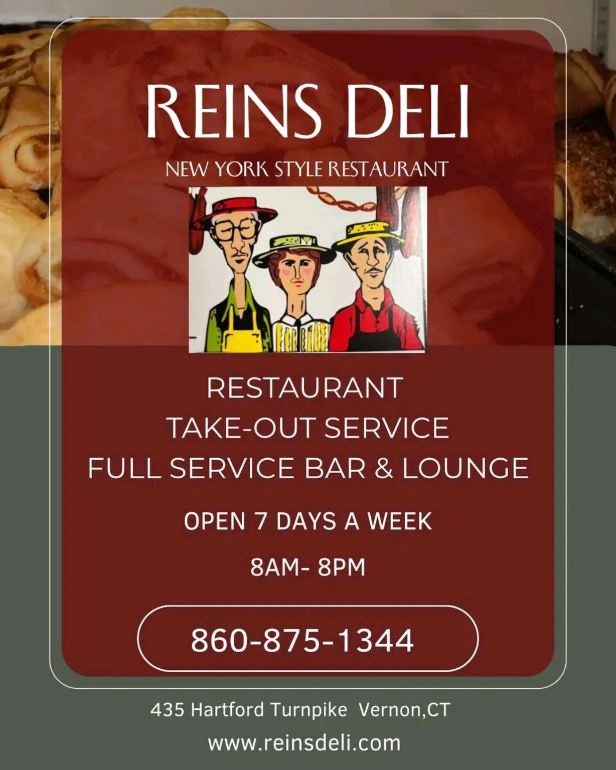 Rein’s Deli — Dining, Take-Out & Lounge flyer