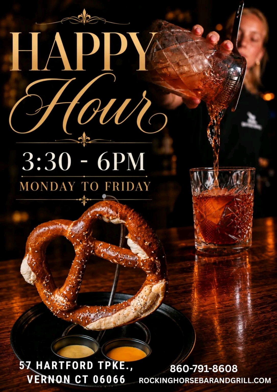 Rocking Horse — Weekday Happy Hour flyer