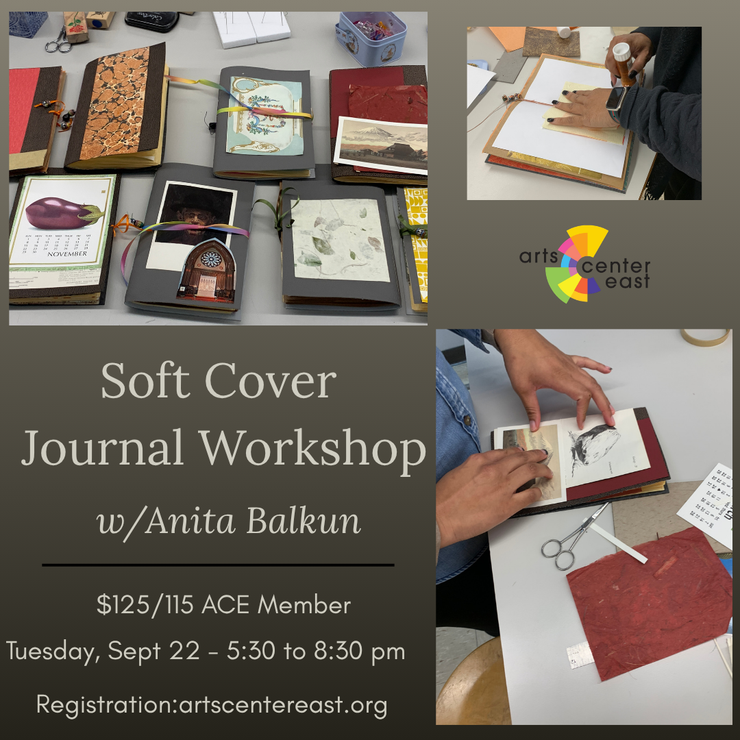 Soft Cover Journal Workshop with Anita Balkun event flyer
