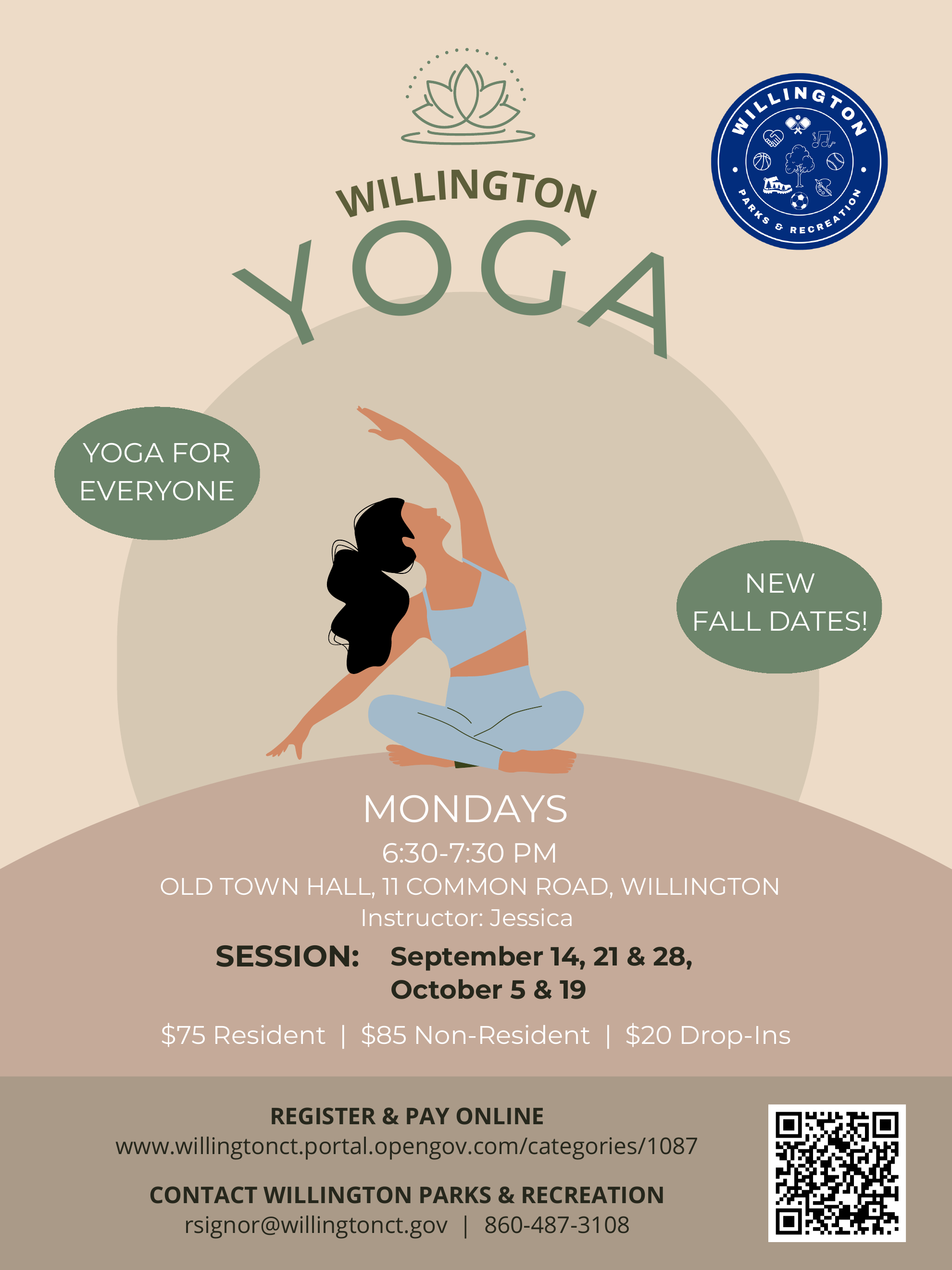Fall Yoga for Everyone event flyer
