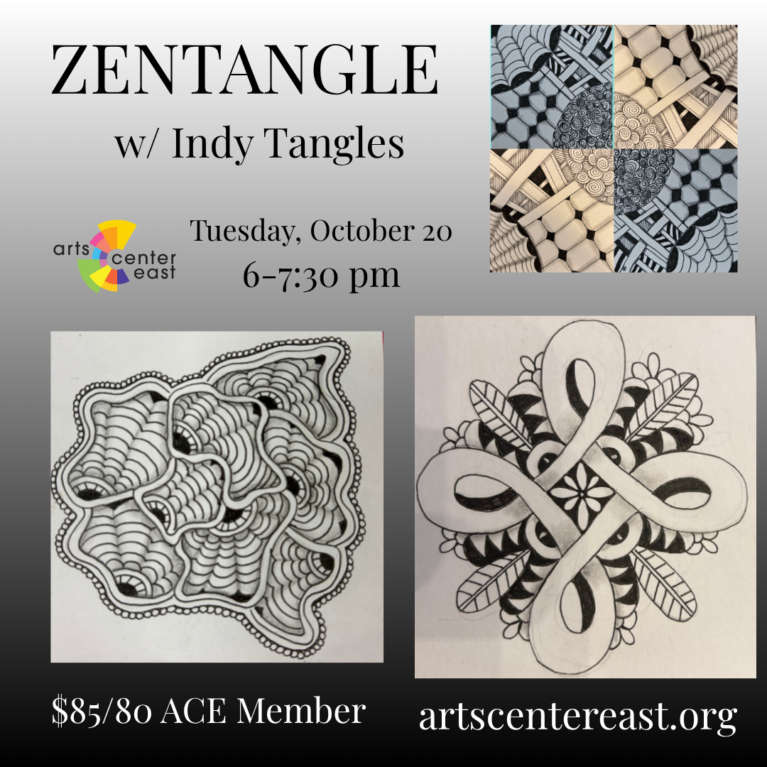 Zentangle with Indy Tangles event flyer