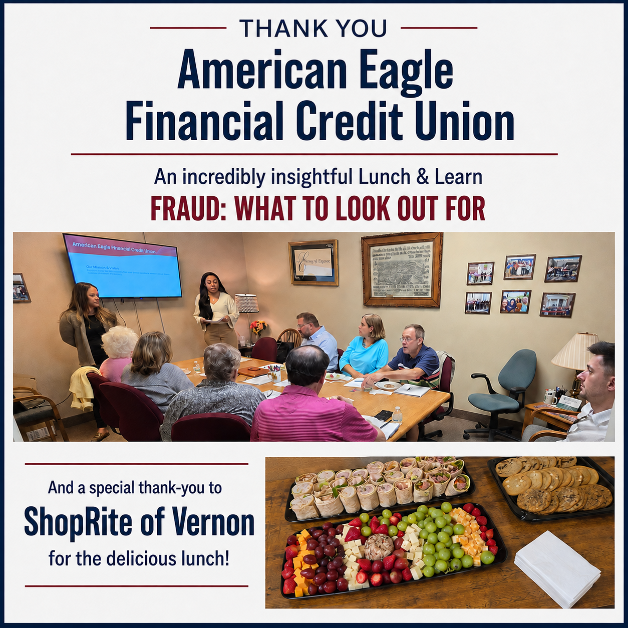 Fraud: What to Look Out For — Lunch & Learn Recap flyer