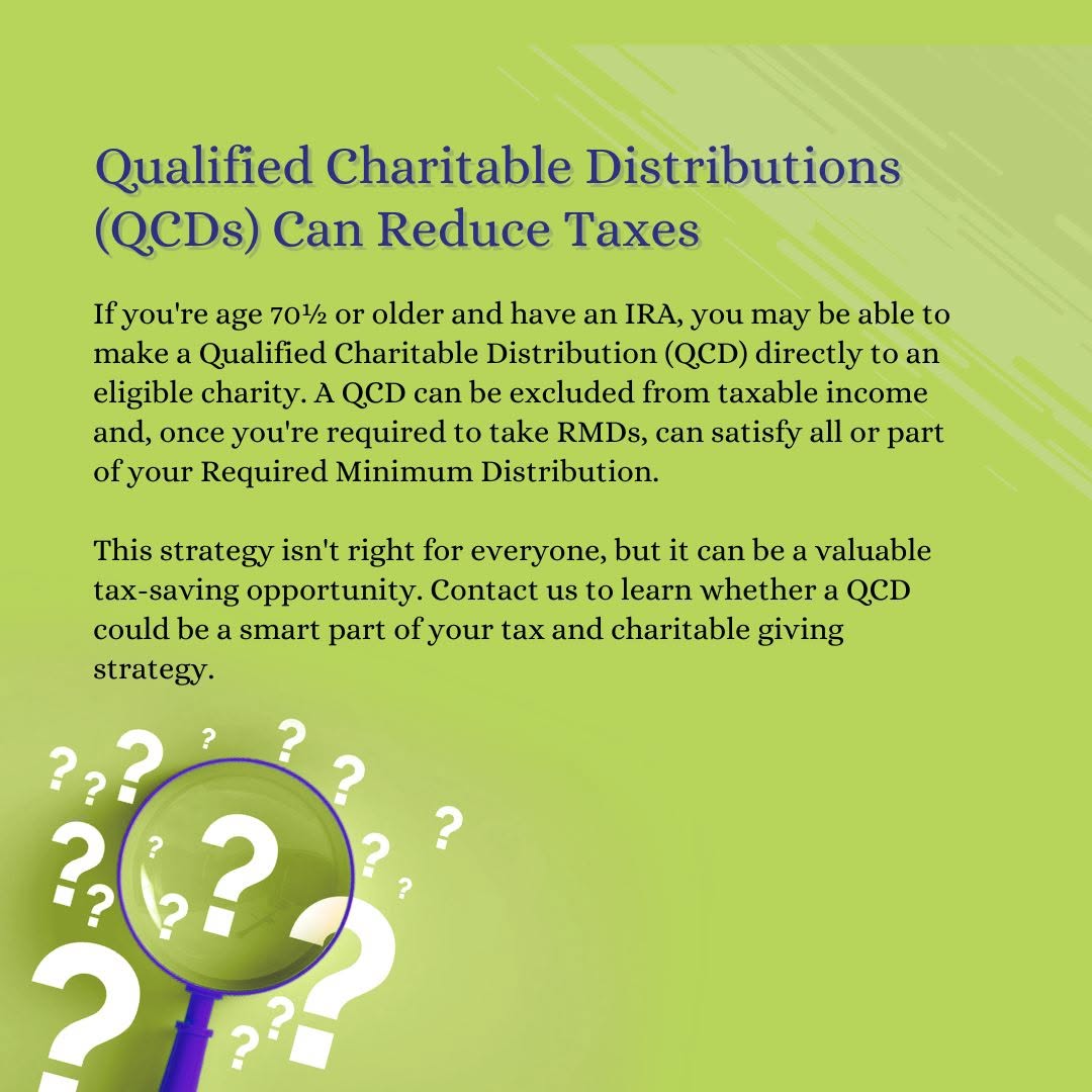 CPA Consulting Services: Qualified Charitable Distributions flyer