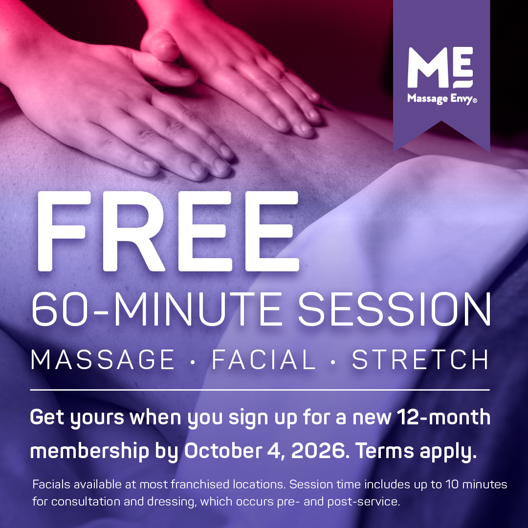 Massage Envy Free 60-Minute Session flyer