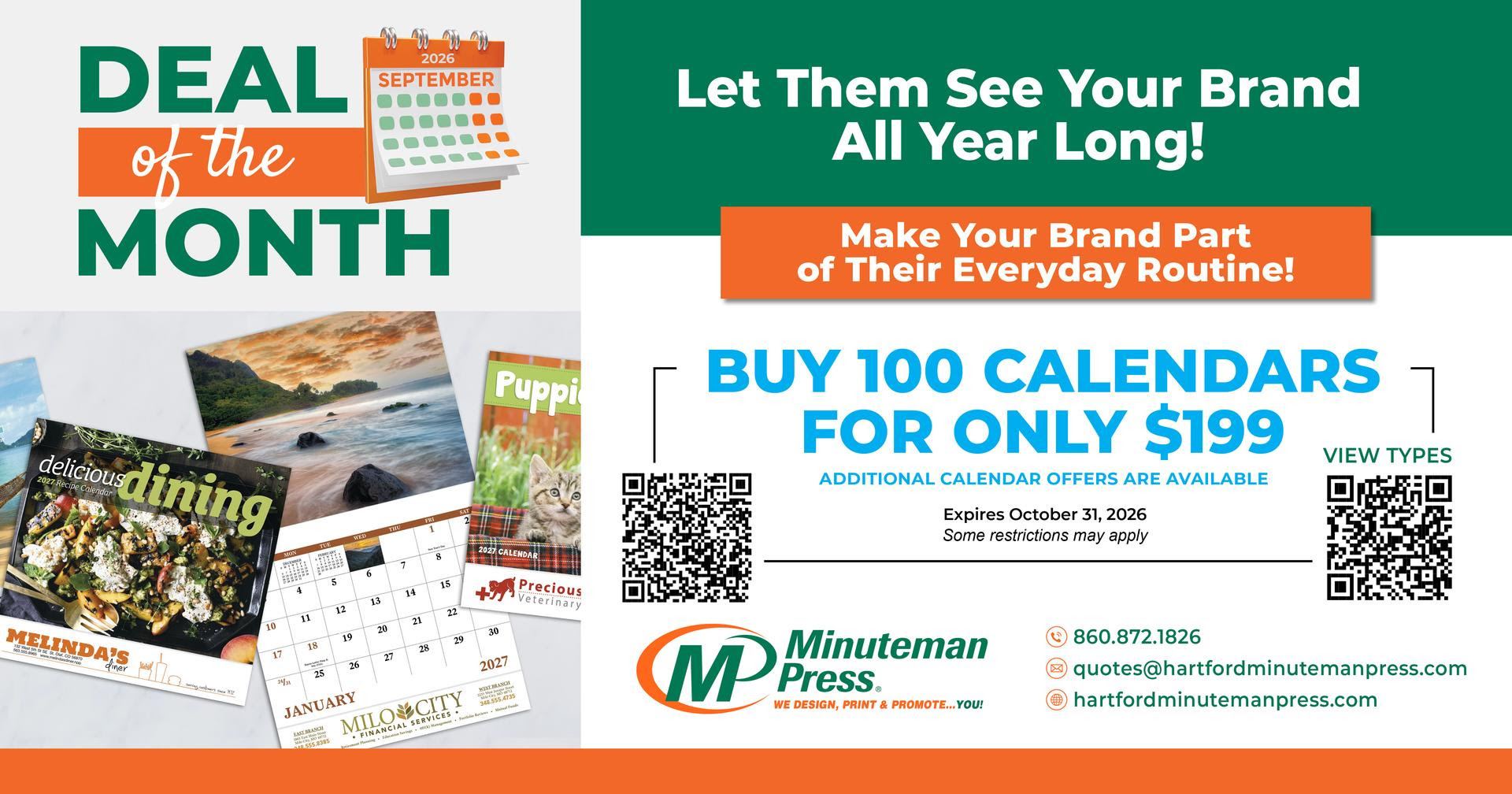 Minuteman Press Calendar Offer flyer