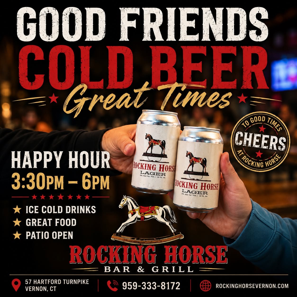 Rocking Horse Happy Hour flyer