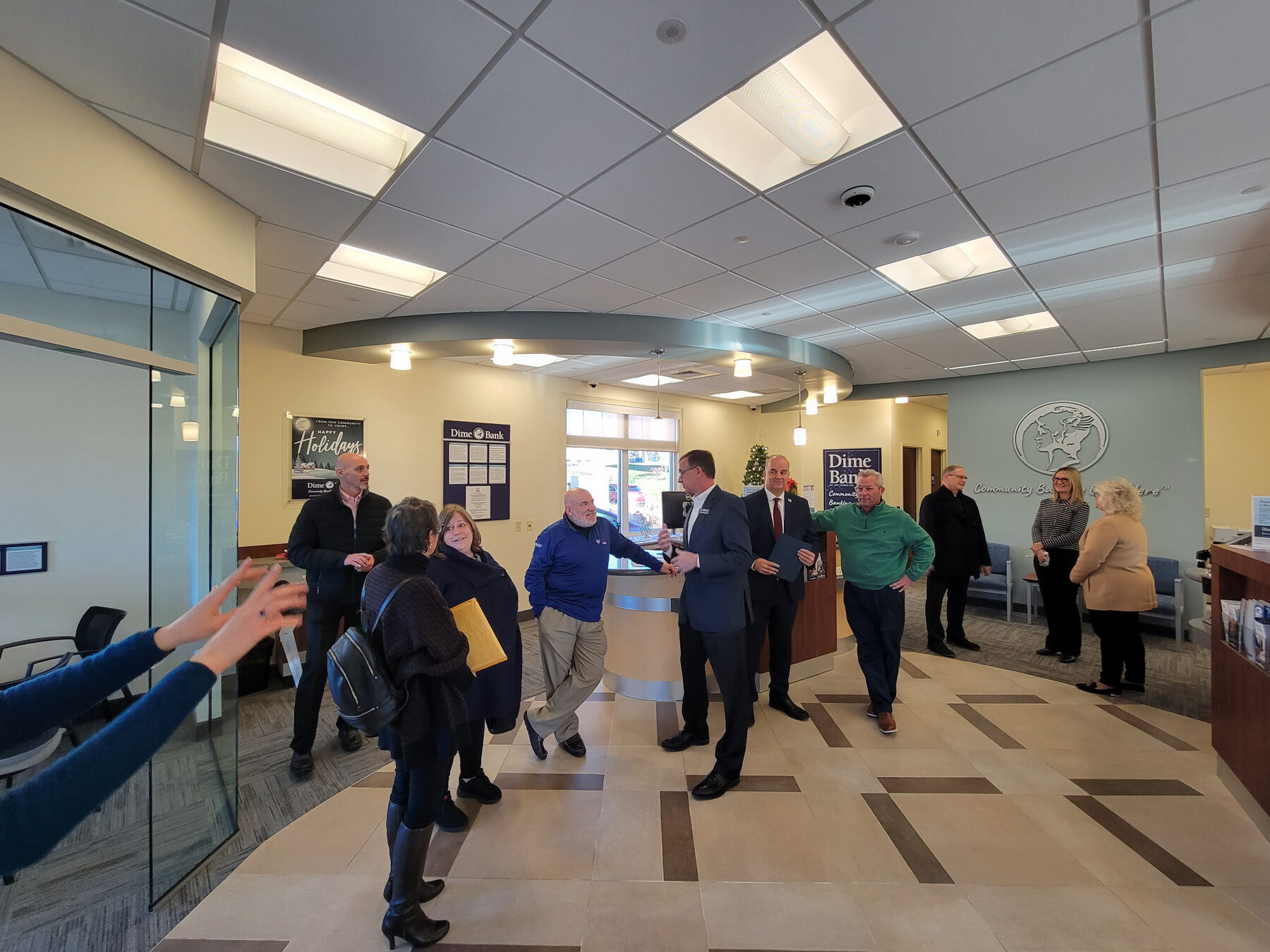 Dime Bank ribbon cutting