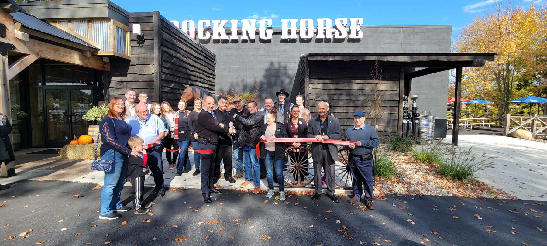 Rocking Horse Bar & Grill ribbon cutting