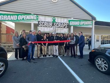 Scrub Scraps ribbon cutting